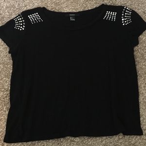 Womens Short Sleeve Studded Top